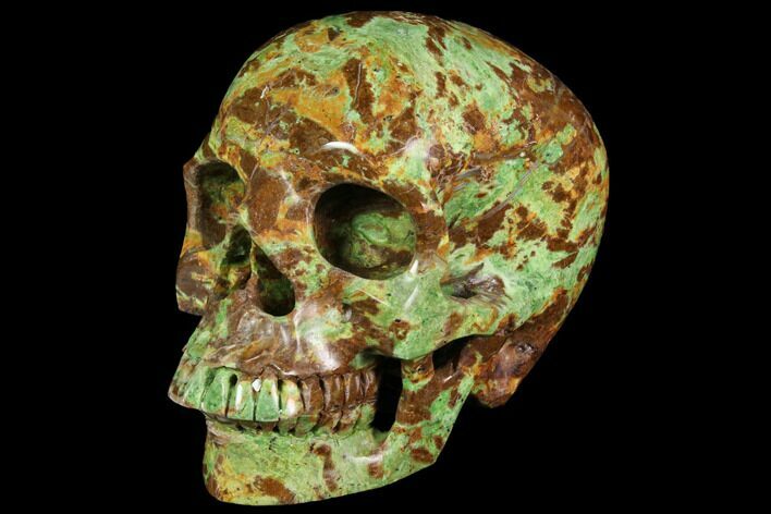 Realistic, Polished Autumn Jasper Skull #116692